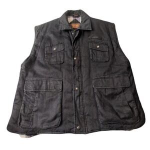 Branded Lion Big Man Mens Vest Sz 2XB Black White Checkered Buffalo Plaid